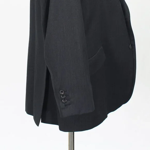 Tom James 46R Gray Blazer Sport Coat Jacket 2-Button Solid Y124
